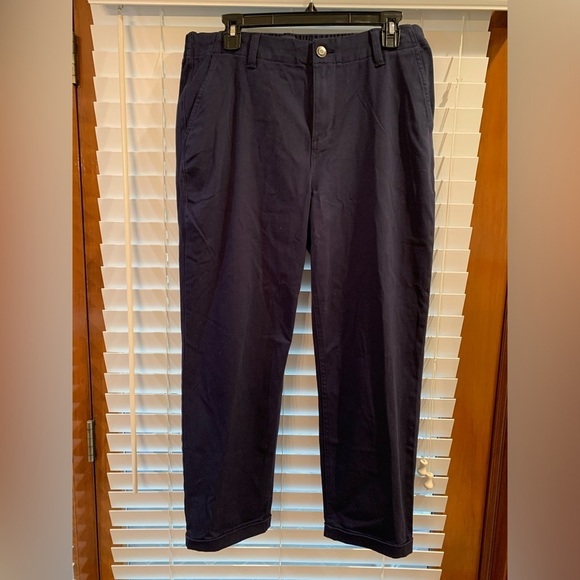 GAP Classic Cuffed Chino’s with Pockets Women's 12 Navy Blue - Picture 1 of 5